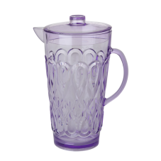 Large Lavender Swirly Embossed Acrylic Jug With Lid Rice